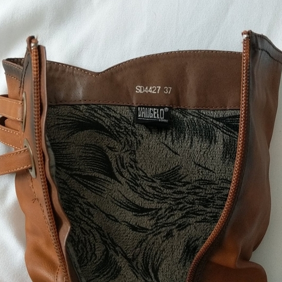 Rustic Boho Camel Strappy Ankle Boots - Picture 4 of 4